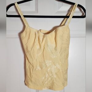 Arianne Yellow Floral Sleeveless Lingerie Cami Small